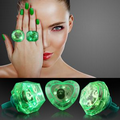 Blank Huge Green Gem Assorted Style Lighted Rings